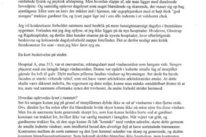 Om dagslysforhold på 2 hospitalers sygestuer juli-aug 1977