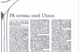 På niveau med Utzon -Debatindlæg Politiken vedr. Sverre Fehns forslag, 1996.3